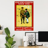 Je koning - Afdrukken Poster (Thuiskantoor)