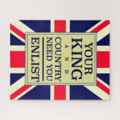 Je koning en land hebben je Enlist nodig. Legpuzzel (Horizontaal)