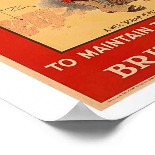 Je koning en land hebben je nodig, Brits rijk Poster (Hoek)