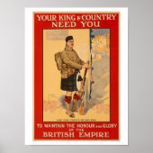 Je koning en land hebben je nodig, Brits rijk Poster (Voorkant)