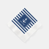 Je kont Anchor Blue Stripes Cocktail Servet (Hoek)