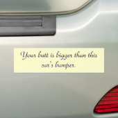 je kont-is-groter-dan-deze-auto's-bumper-01 bumpersticker (Op auto)