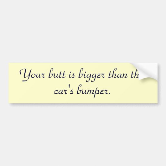 je kont-is-groter-dan-deze-auto's-bumper-01 bumpersticker (Voorkant)