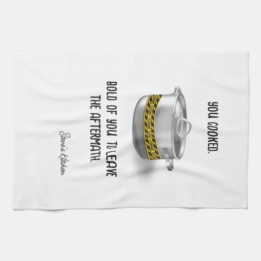 Je kookte grappig gepersonaliseerd theedoek (Horizontaal)