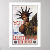 Je koopt een Liberty Bond Lest ik Perish Poster (Voorkant)