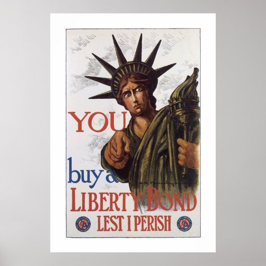 Je koopt een Liberty Bond Lest ik Perish Poster (Voorkant)