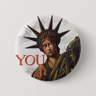 Je koopt een Liberty Bond Lest ik Perish Ronde Button 5,7 Cm