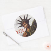 Je koopt een Liberty Bond Lest ik Perish Ronde Sticker (Envelop)