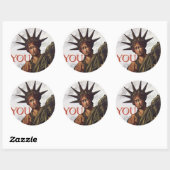 Je koopt een Liberty Bond Lest ik Perish Ronde Sticker (Vel)