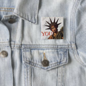 Je koopt een Liberty Bond Lest ik Perish Vierkante Button 5,1 Cm (In situ)