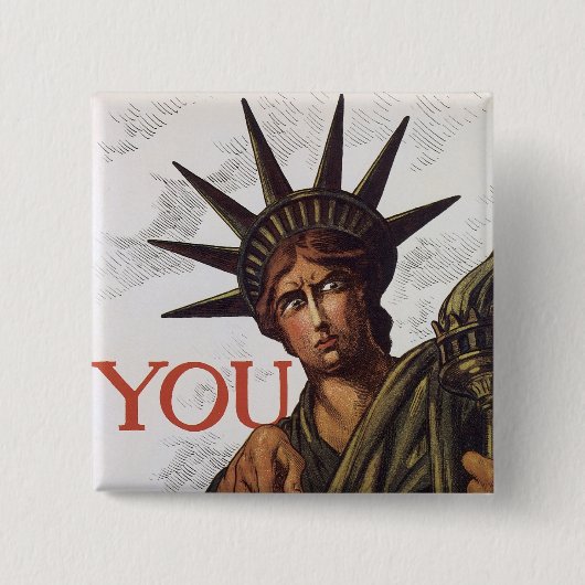 Je koopt een Liberty Bond Lest ik Perish Vierkante Button 5,1 Cm (Voorkant)