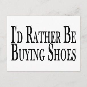 Je koopt liever schoenen briefkaart
