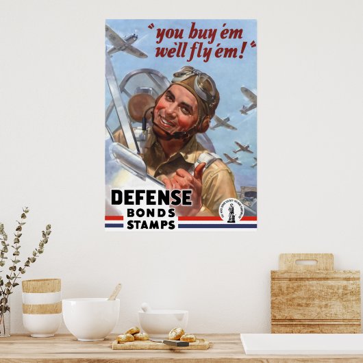 Je koopt ze en we vliegen ze — WW2 Poster (Keuken)