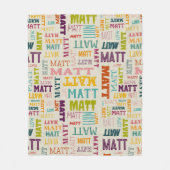 Je (korte) naam is hier te vinden fleece deken (Voorkant)