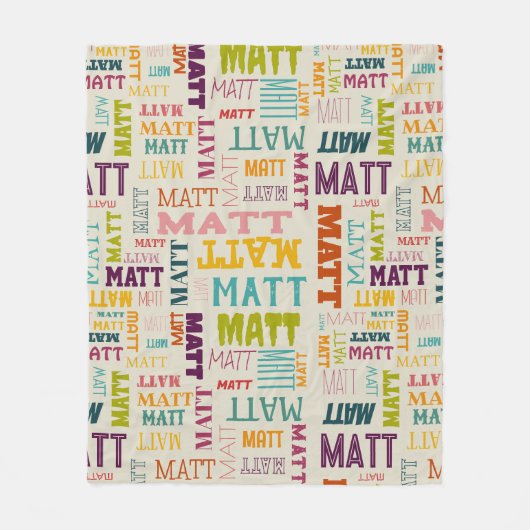 Je (korte) naam is hier te vinden fleece deken (Voorkant)