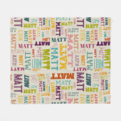 Je (korte) naam is hier te vinden fleece deken (Voorkant (Horizontaal))