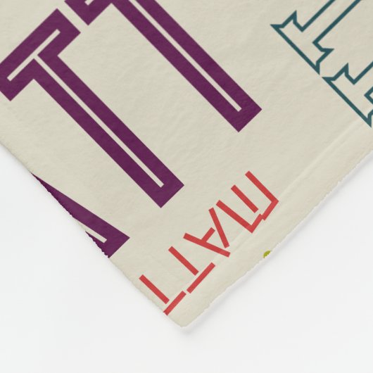 Je (korte) naam is hier te vinden fleece deken (Hoek)