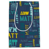 Je (korte) naam is hier te vinden medium cadeauzakje (Voorkant)