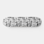 Je (korte) naam is hier te vinden persoonlijk skateboard (Horizontaal)