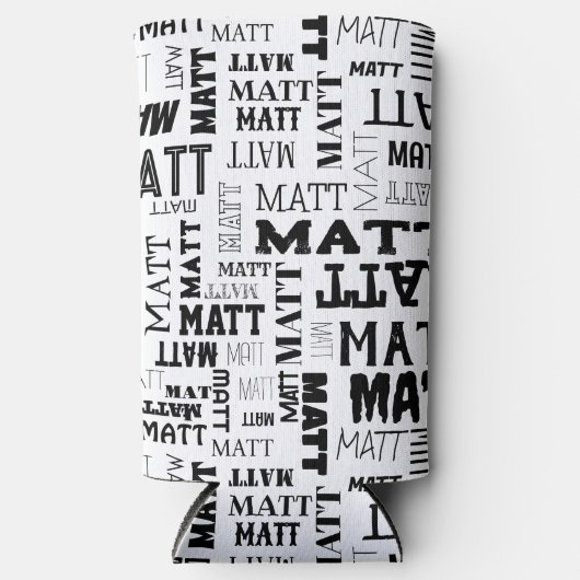 Je (korte) naam is hier te vinden seltzer blikjeskoeler (Voorkant)