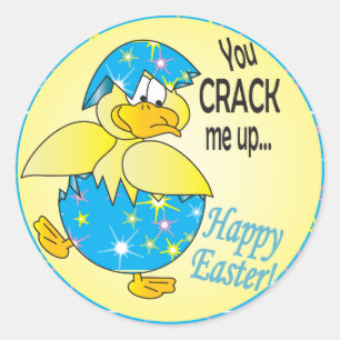 Je kraakt me op Paaseend Ronde Sticker