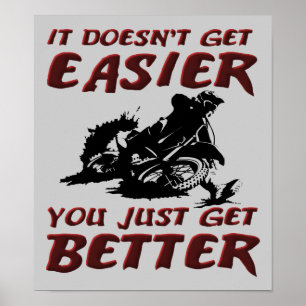 Je Krijgt Betere Dirt Bike Motocross Poster Bord
