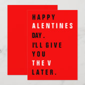Je krijgt de V-Valentijnsdag later (Voorkant / Achterkant)