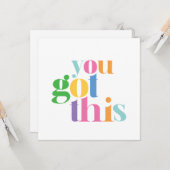 Je Krijgt Deze Kleurrijke Aanmoediging Inspirerend Kaart (Voorkant / Achterkant in situ)