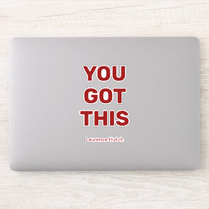 Je Krijgt Deze Opvallende Rode Kleur   Naam Laptop Sticker