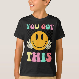 Je Krijgt Deze Retro Glimlach Motiverende Testdag  T-shirt