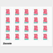 "Je Krijgt Dit Schatje" Roze Glitter Typografie Vierkante Sticker (Vel)
