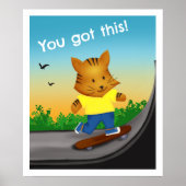 Je Krijgt Dit Tiger Skateboard Poster (Voorkant)