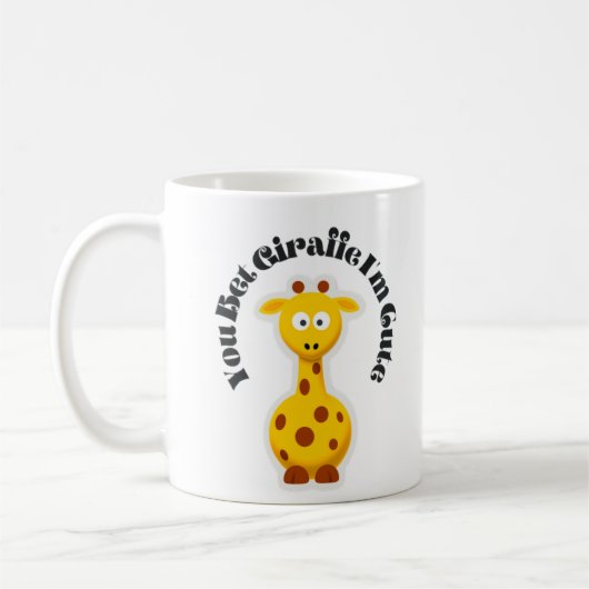 Je krijgt Giraffe ik ben Cute. Koffiemok (Links)