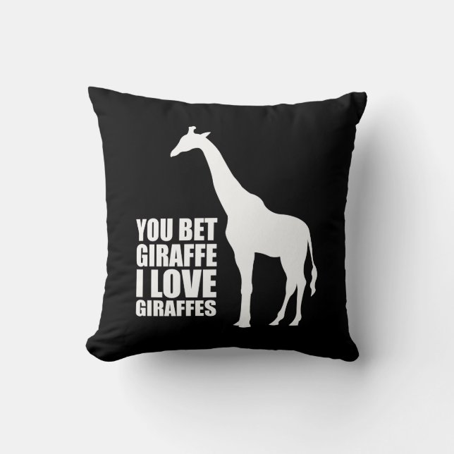 Je krijgt Giraffe waar ik van Giraffe hou Kussen (Voorkant)