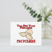 Je krijgt je Pierogies in Polen Briefkaart (Staand voorkant)