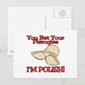 Je krijgt je Pierogies in Polen Briefkaart (Voorkant / Achterkant)