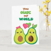 Je krijgt mijn World Love Jubileum Avocado Kaart (Gele Bloem)
