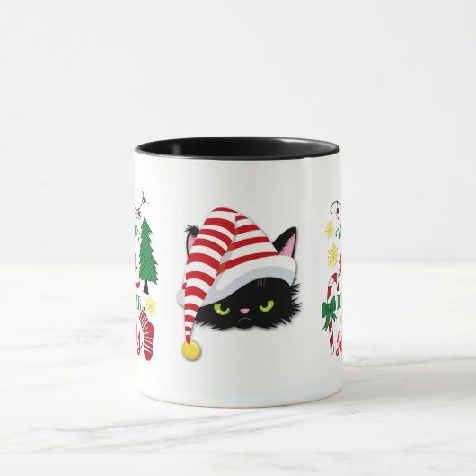 Je krijgt Socks Angry Cat Kerstmis Mok (Midden)