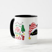 Je krijgt Socks Angry Cat Kerstmis Mok (Voorkant links)