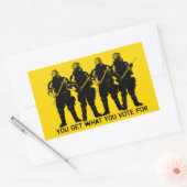 Je krijgt waar je op stemt Sticker set (Envelop)