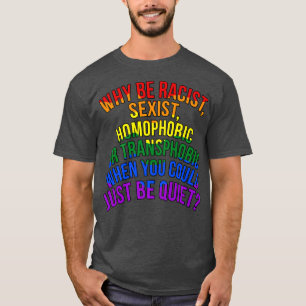 Je kunt alleen maar stille LGBTQ Lesbians Pride Mo T-shirt