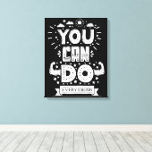 Je kunt alles doen canvas afdruk (Insitu (Houten vloer))