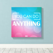 Je kunt alles doen canvas afdruk (Insitu (Houten vloer))