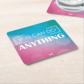 Je kunt alles doen kartonnen onderzetters (Schuin)