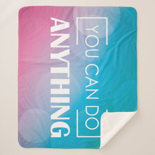 Je kunt alles doen sherpa deken (Voorkant)