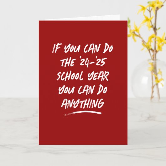 Je kunt alles doen wat het schooljaar rood afstude kaart (Gele Bloem)