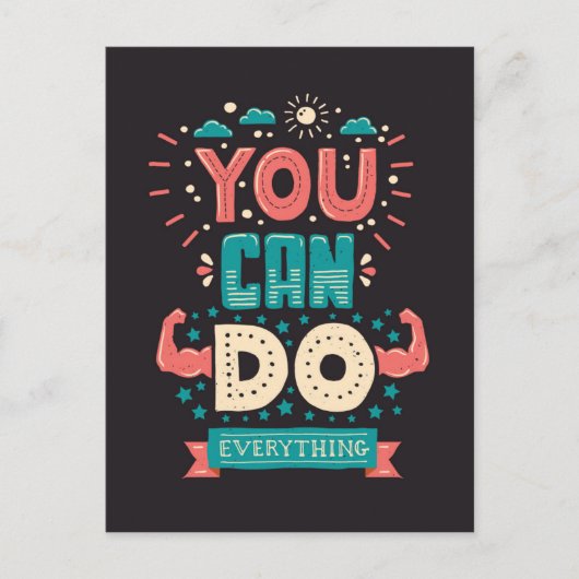 Je kunt alles doen wat kleurrijk is briefkaart (Voorkant)