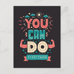 Je kunt alles doen wat kleurrijk is briefkaart