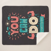 Je kunt alles doen wat kleurrijk is sherpa deken (Voorkant (horizontaal))