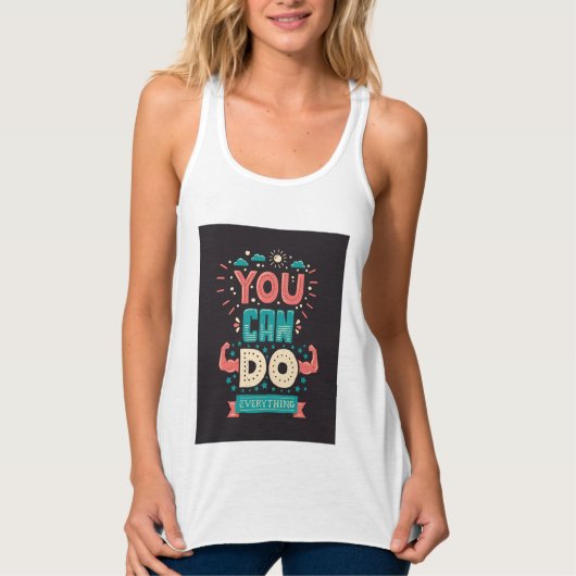 Je kunt alles doen wat kleurrijk is tanktop (Voorkant)